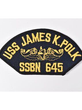 SSBN-645 USS James K. Polk U.S Navy 1965 Benjamin F. Submarine 5" Cap Hat Patch
